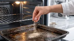 Zabudnite na agresívne chemikálie: stačí dve lyžice na plech – a vaša rúra sa za hodinu vyčistí sama