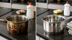 Ako odstrániť pripálené zvyšky z hrnca bez drhnutia: jednoduché domáce triky