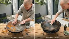 Ako pripraviť (vyčistiť a zakaliť) disk z pluhu pred prvým varením, aby nehrdzavel a menej sa pripaľoval